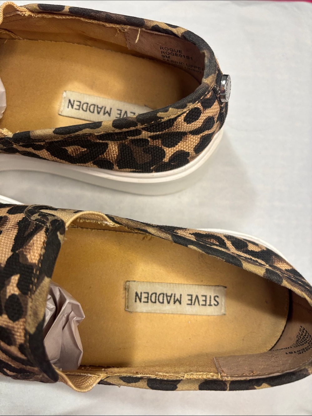 Steve Madden Leopard Print Slip-On Sneakers - Tan/Black - Picture 3 of 10